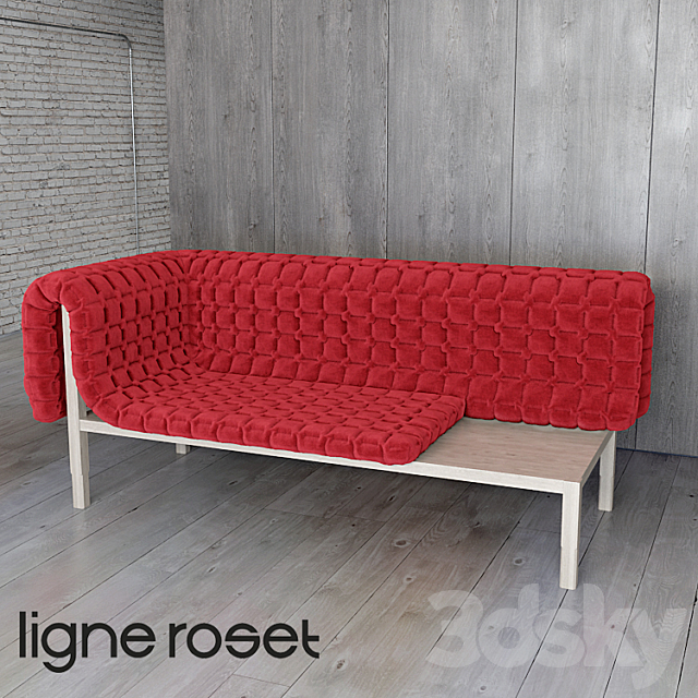 Right or Left-Arm Sofa with Table (RUCHÉ) 3DSMax File - thumbnail 1