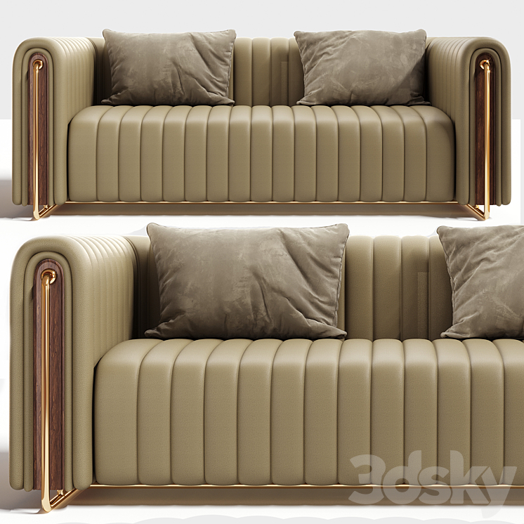 Rivers sofa 3DS Max Model - thumbnail 1