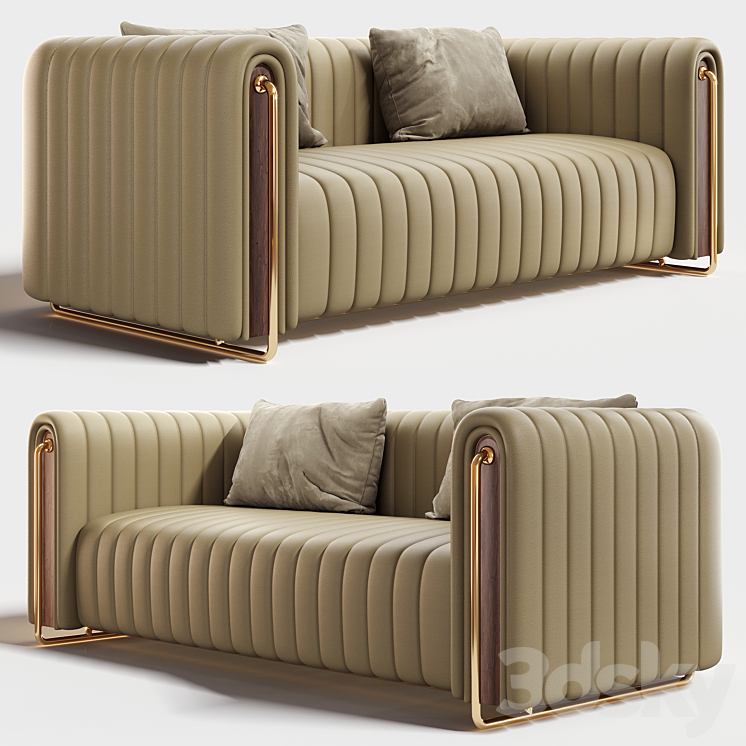 Rivers sofa 3DS Max Model - thumbnail 2