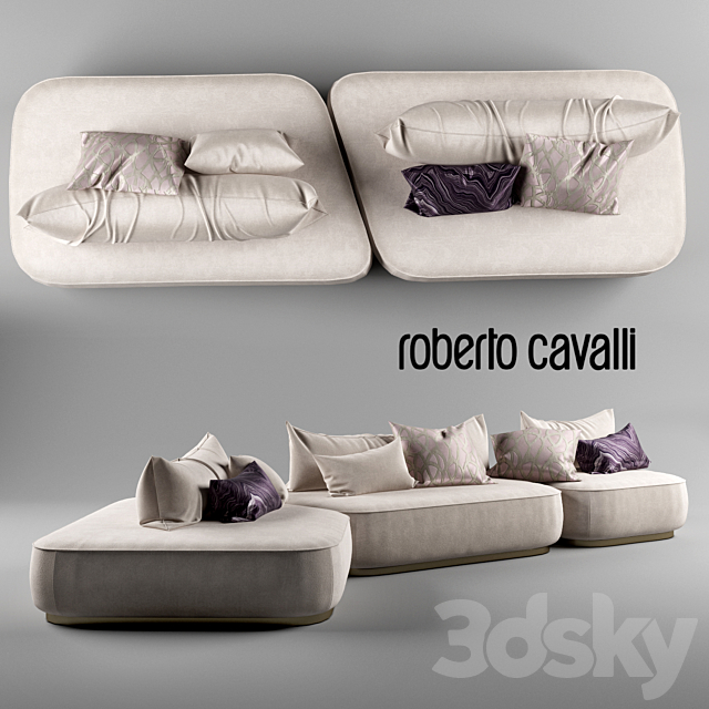 Roberto Cavalli – Baltimora modular sofa 3ds Max - thumbnail 1