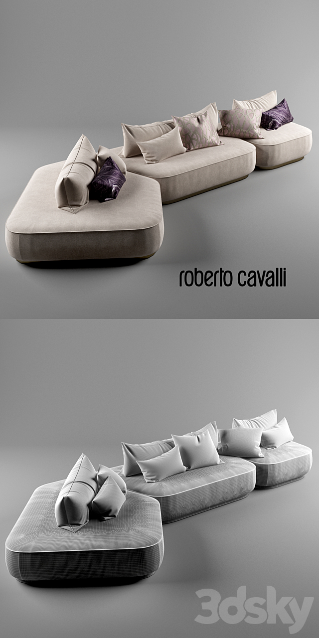 Roberto Cavalli – Baltimora modular sofa 3ds Max - thumbnail 2