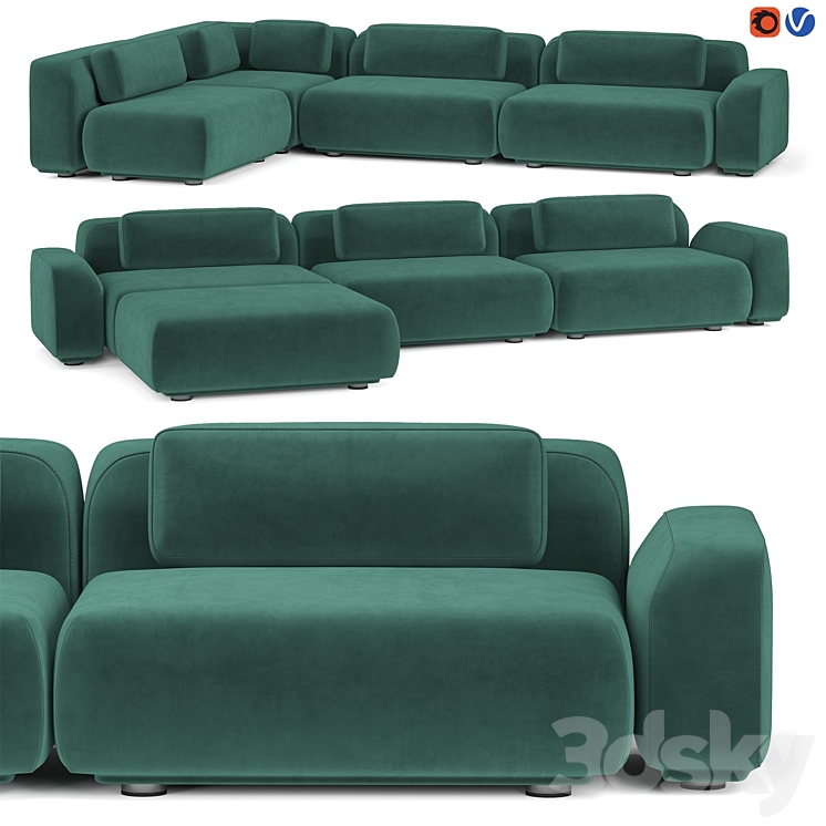 Rove Concepts Boden Sofa Sectional 3DS Max Model - thumbnail 1