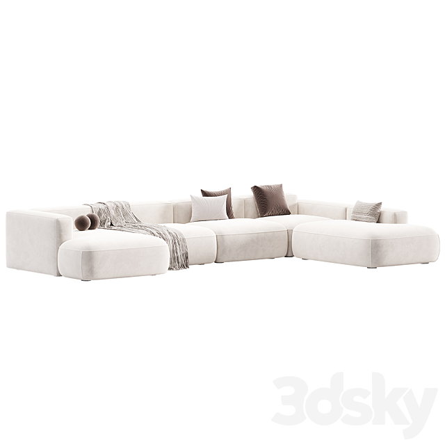 Roxen sofa 2 3ds Max - thumbnail 2