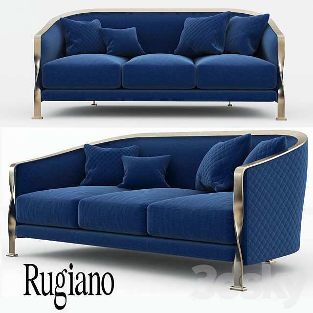 Rugiano Paris sofa fabric 3DSMax File - thumbnail 1