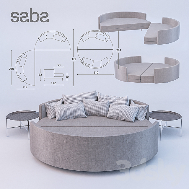 Saba Italia _ Scoop Tondo 3DSMax File - thumbnail 1