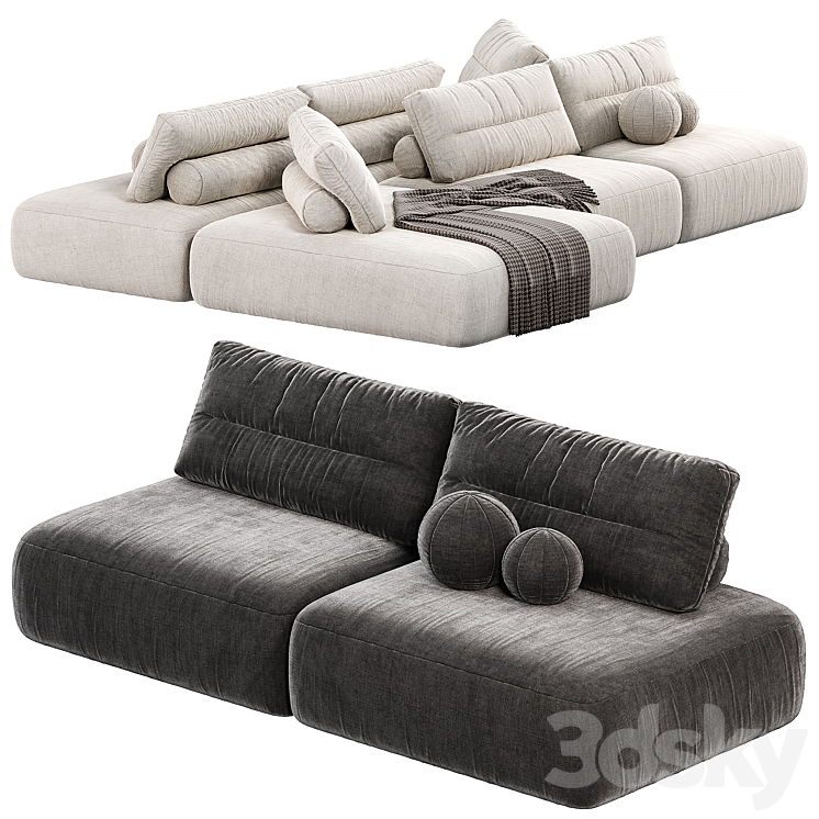 Saba Italia MY TAOS MODULAR Sofa sofas 3DS Max Model - thumbnail 2