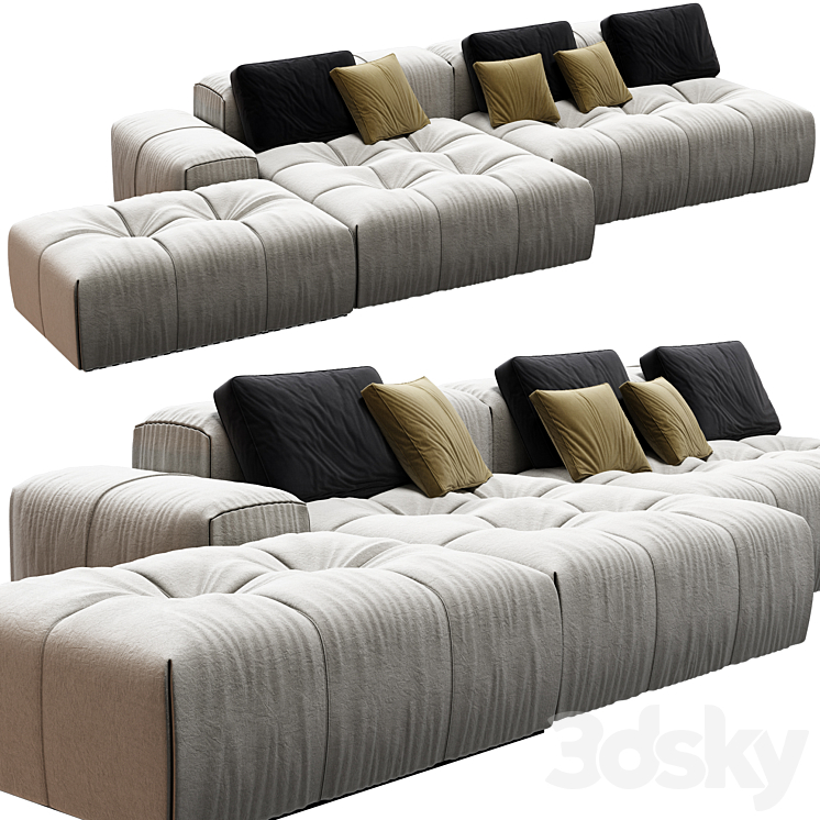 Saba Italia pixel Sofa 3DS Max Model - thumbnail 1