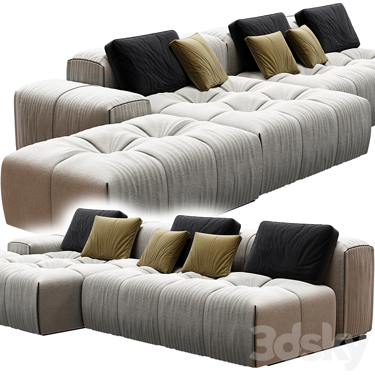 Saba Italia pixel Sofa 3DS Max Model - thumbnail 2