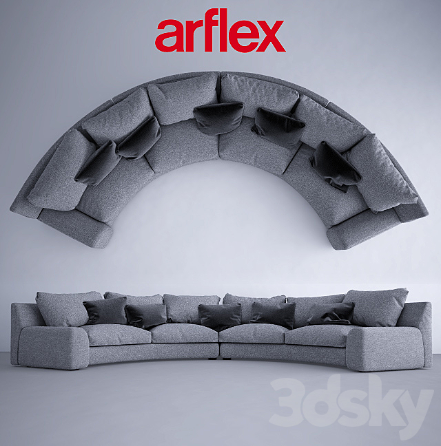 Semicircular sofa Arflex Ben-Ben 3DSMax File - thumbnail 1