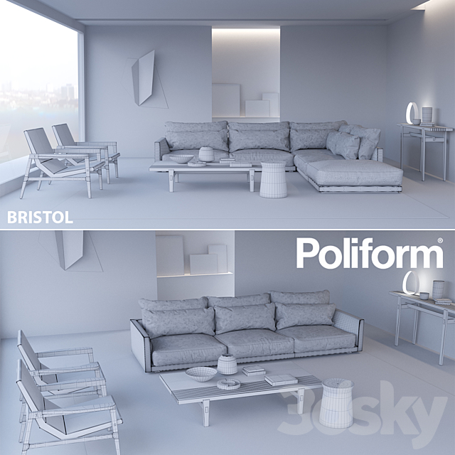 Set from Poliform Bristol 3DSMax File - thumbnail 3