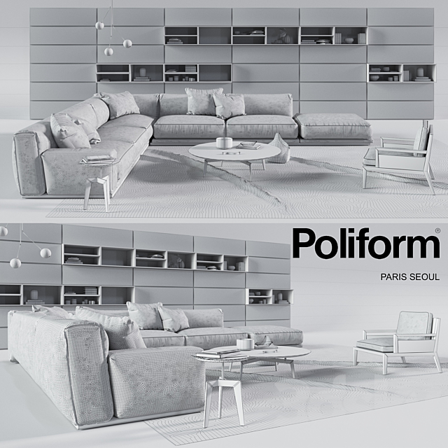 Set from Poliform Paris 3DSMax File - thumbnail 3