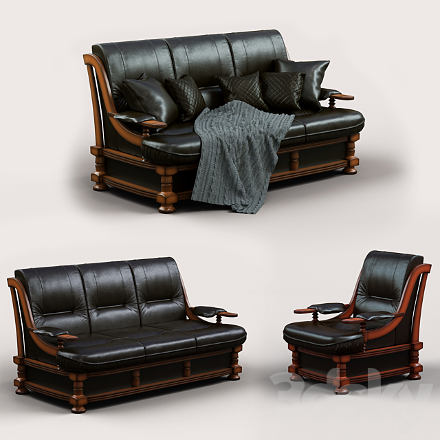 Set of upholstered furniture “PRESIDENT” Milana group 3ds Max - thumbnail 1