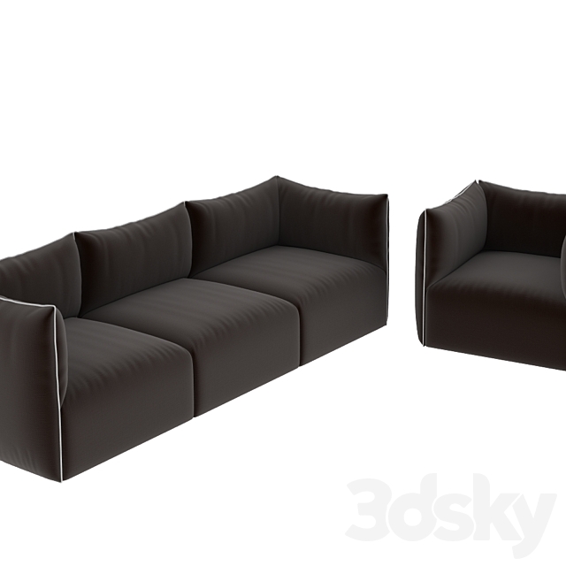 settanta sofa 3DSMax File - thumbnail 2