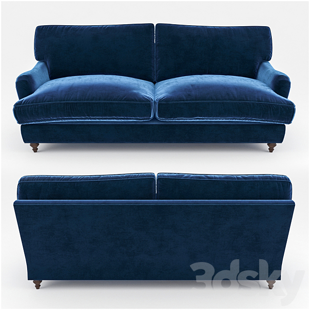 Sherlock Sofa. Sapphire. 3DSMax File - thumbnail 2