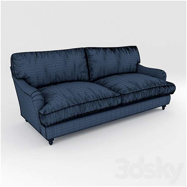 Sherlock Sofa. Sapphire. 3DSMax File - thumbnail 3