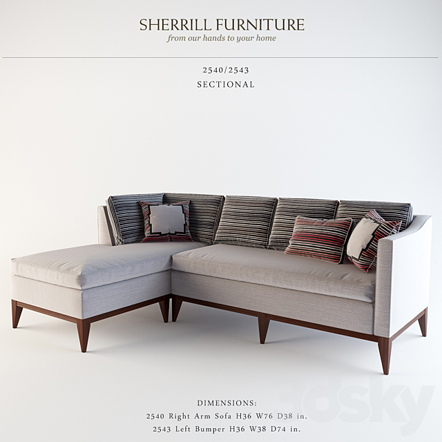 Sherrill Furniture Company_2540-2543 3DS Max Model - thumbnail 3