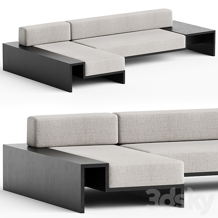 Slow Corner Sofa 3DS Max Model - thumbnail 1