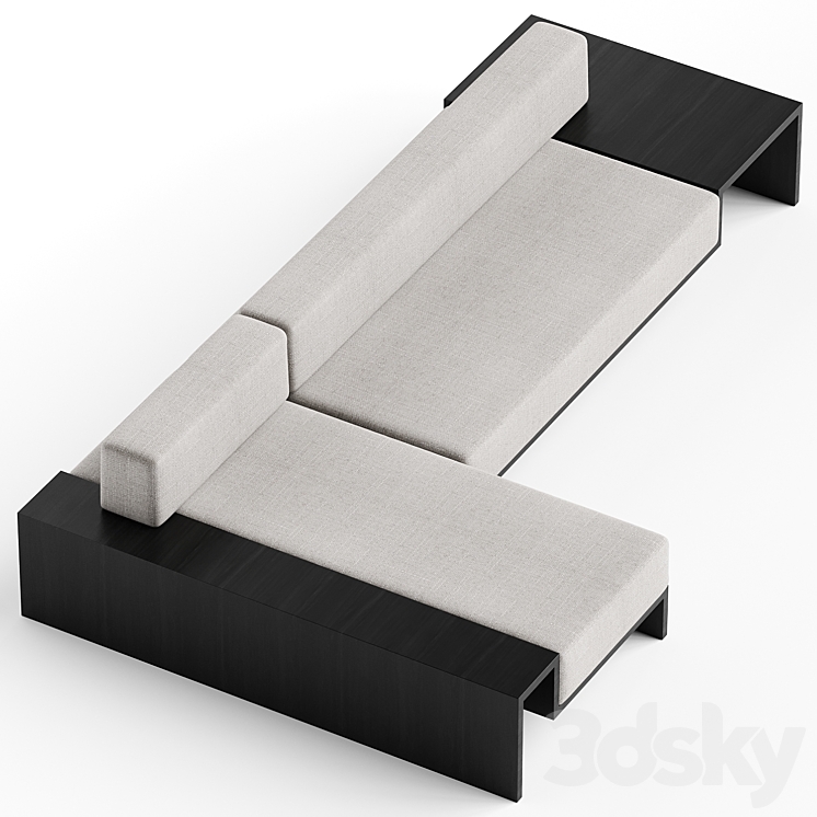 Slow Corner Sofa 3DS Max Model - thumbnail 2