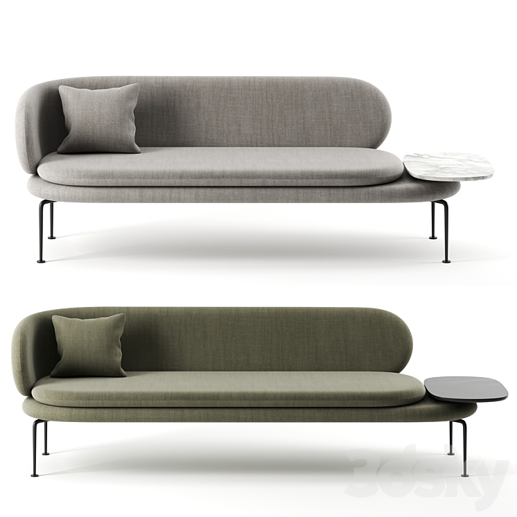 Soave sofa by La Cividina 3DS Max Model - thumbnail 1