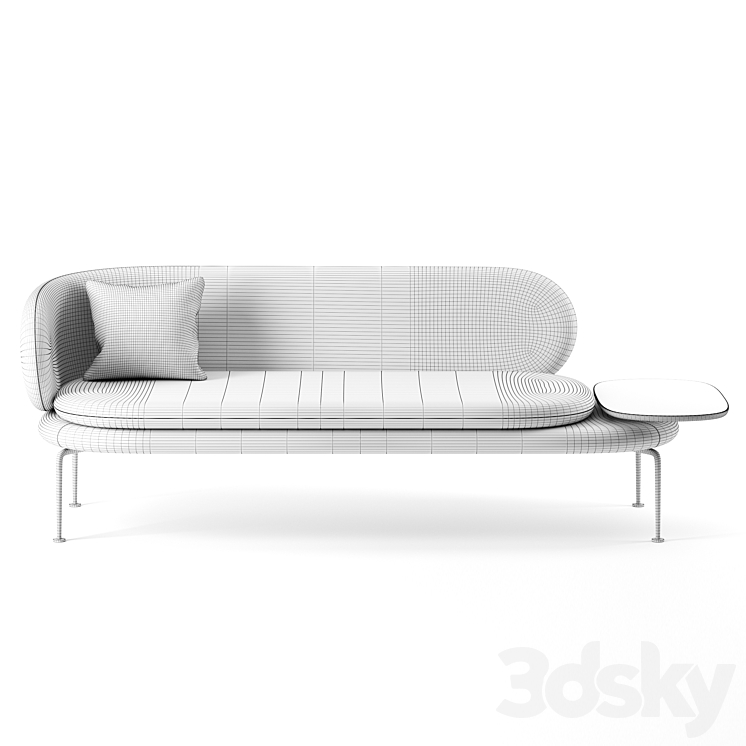 Soave sofa by La Cividina 3DS Max Model - thumbnail 2