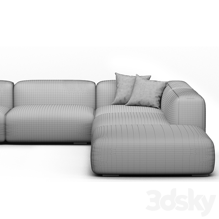 Sofa 2 by SIORI 3DS Max Model - thumbnail 2