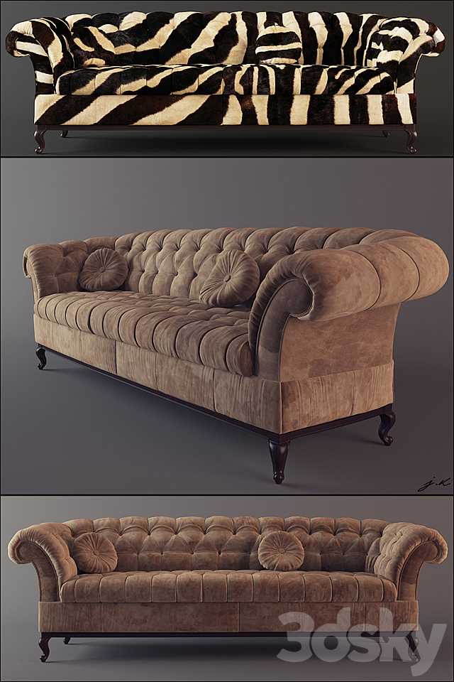 sofa 3DS Max Model - thumbnail 1