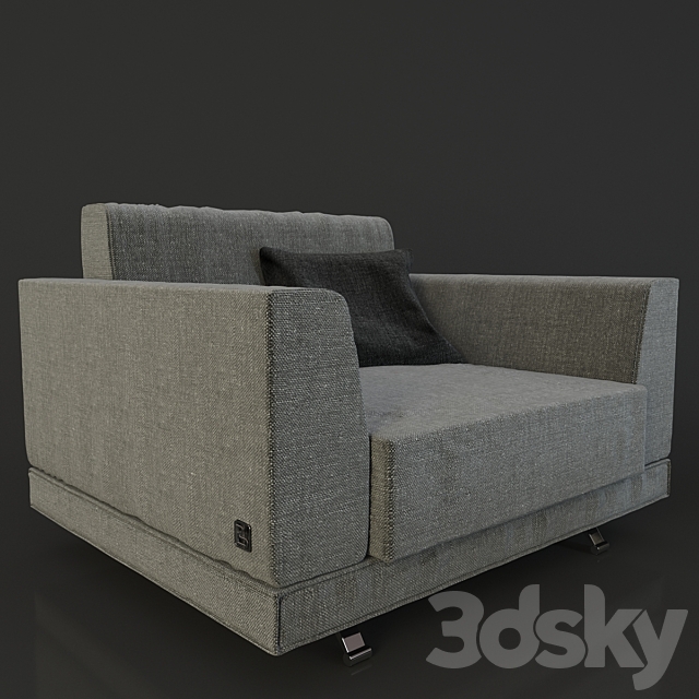 Sofa and armchair Busnelli 3DSMax File - thumbnail 2