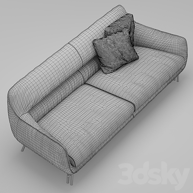 Sofa and armchair Esedra by Prospettive VENICE Sofa 3DSMax File - thumbnail 3