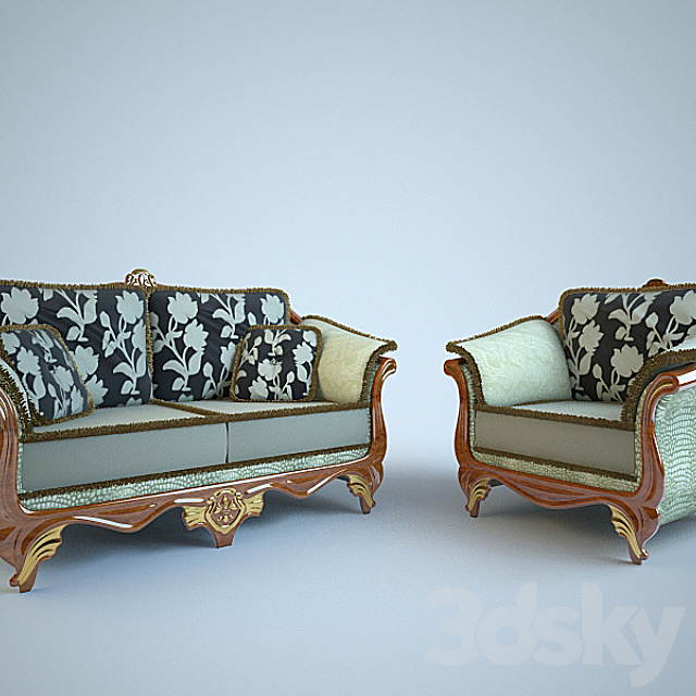 Sofa and armchair factory Salotti 3DSMax File - thumbnail 1