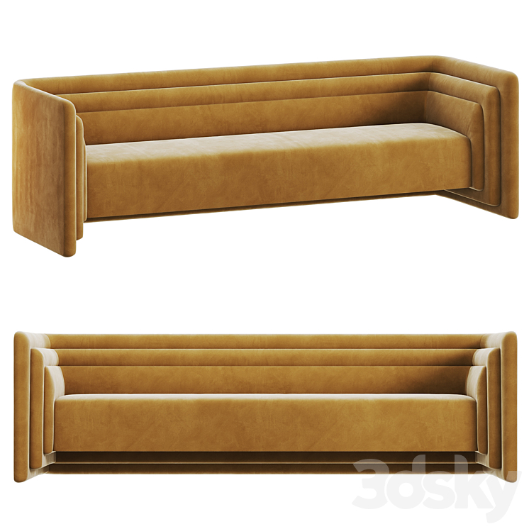 Sofa and bench Saint-Germain by Fabrice Juan 3DS Max Model - thumbnail 1