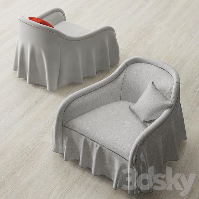 Sofa and chair BUSNELLI Arpege 3DSMax File - thumbnail 3