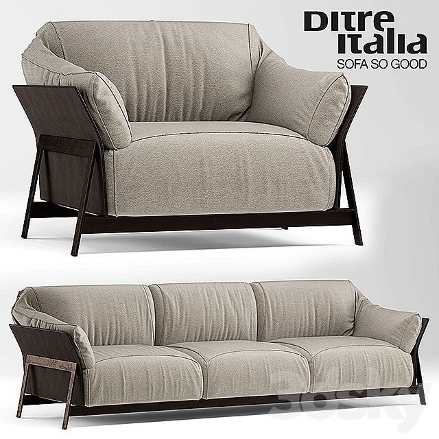 Sofa and chair kanaha ditre italia 3DSMax File - thumbnail 1