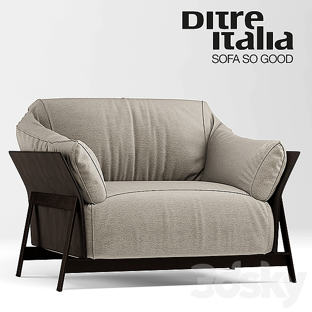 Sofa and chair kanaha ditre italia 3DSMax File - thumbnail 2