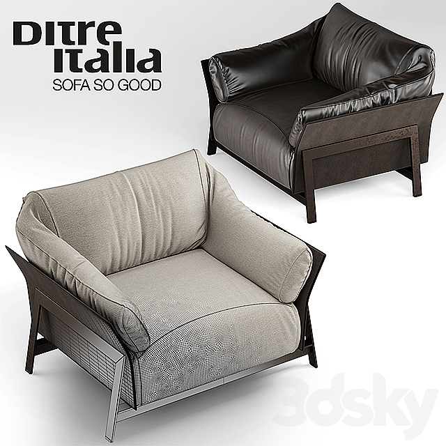 Sofa and chair kanaha ditre italia 3DSMax File - thumbnail 3