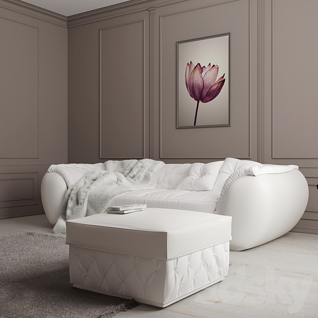 Sofa and ottoman Cortezari lapo 3DSMax File - thumbnail 2