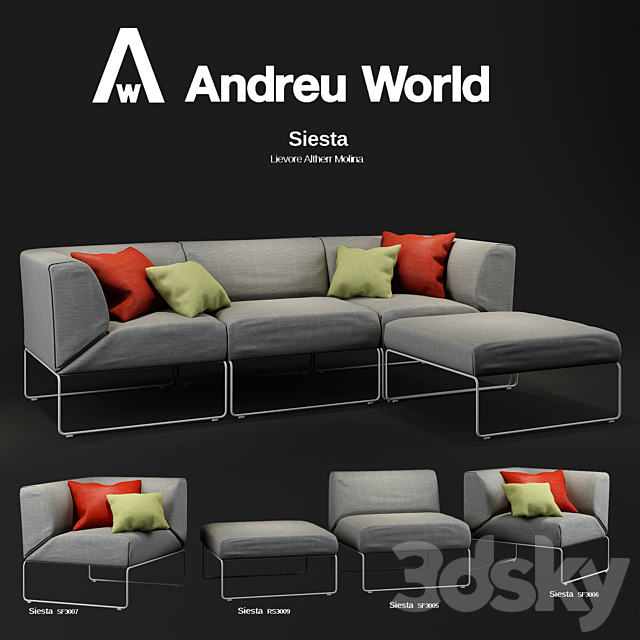 SOFA ANDREU WORLD SIESTA COLECTION 3DSMax File - thumbnail 1