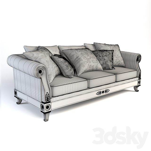 Sofa Angelo Cappellini Carrol 3DSMax File - thumbnail 3