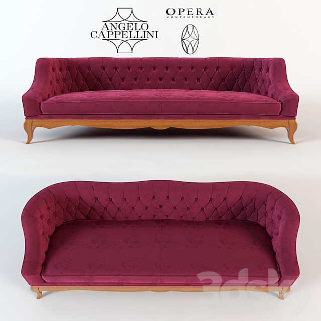 Sofa Angelo Cappellini Margherita Classic 3DSMax File - thumbnail 1