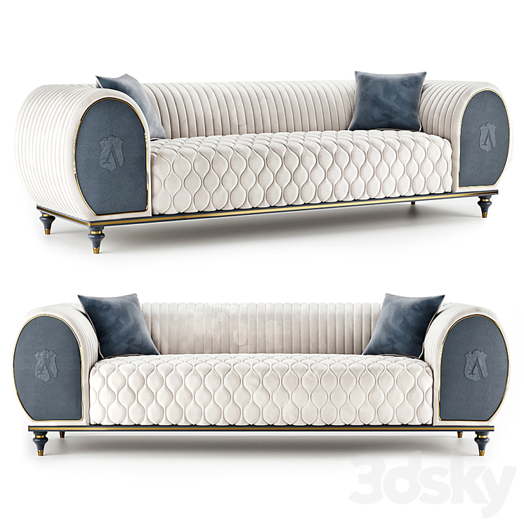 Sofa artdeco 3DS Max Model - thumbnail 1