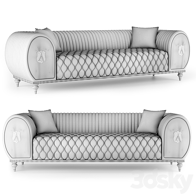 Sofa artdeco 3DS Max Model - thumbnail 2