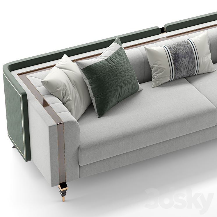 Sofa aston martini 3DS Max Model - thumbnail 2