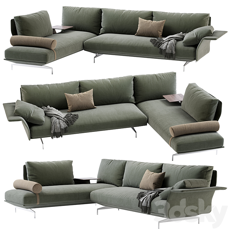 Sofa Avant Apres by Saba 3DS Max Model - thumbnail 1