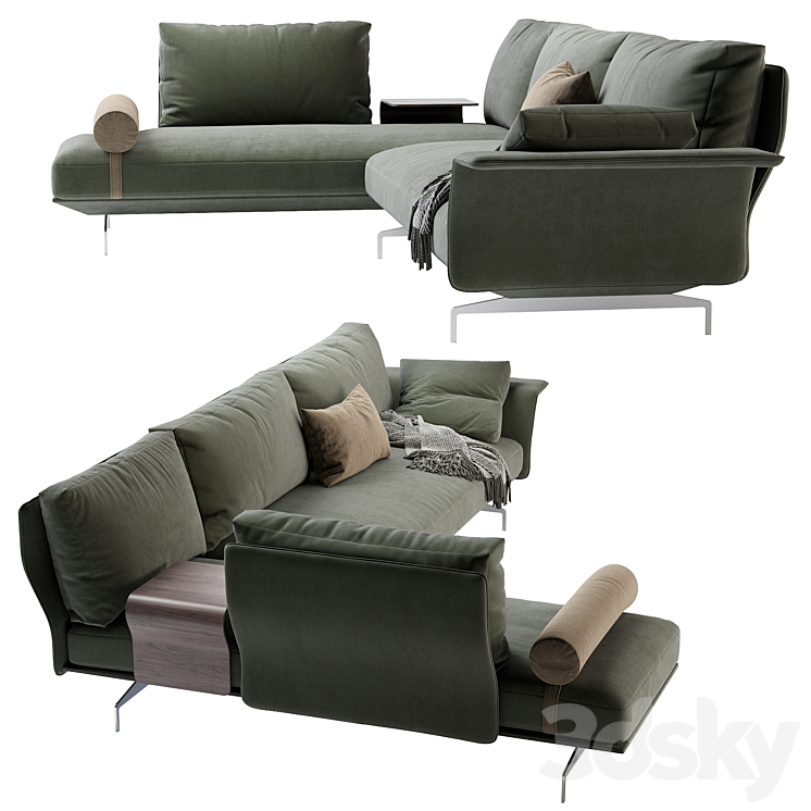 Sofa Avant Apres by Saba 3DS Max Model - thumbnail 2