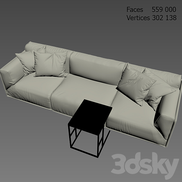 Sofa Bacon 2 3DS Max Model - thumbnail 3