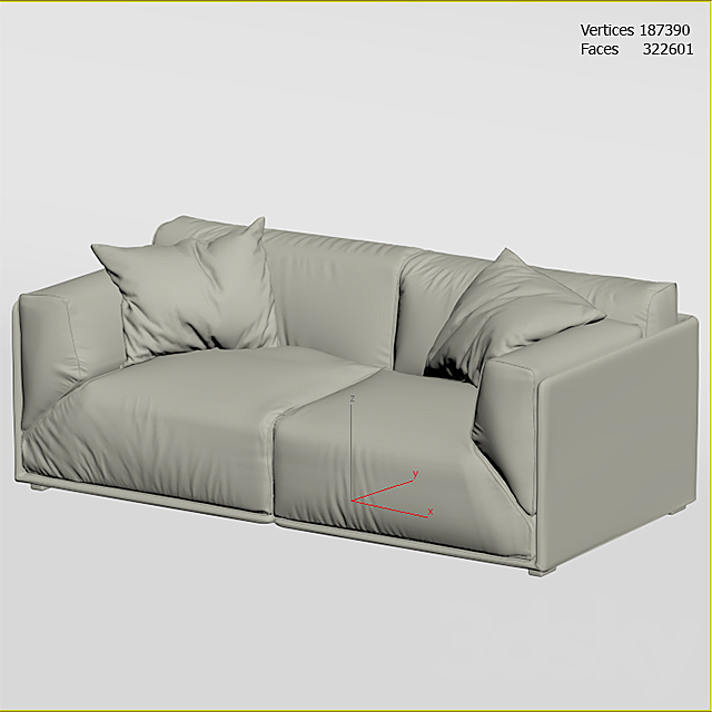 Sofa Bacon 3DS Max Model - thumbnail 3