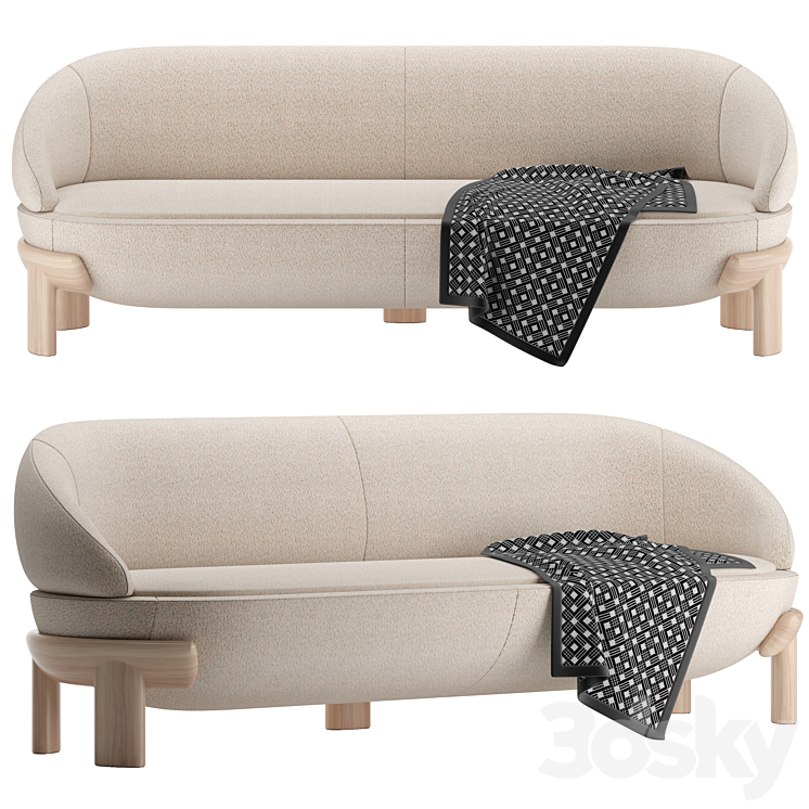 sofa Bagatelle Biais BY MAXIME BOUTILLIER 3DS Max - thumbnail 1