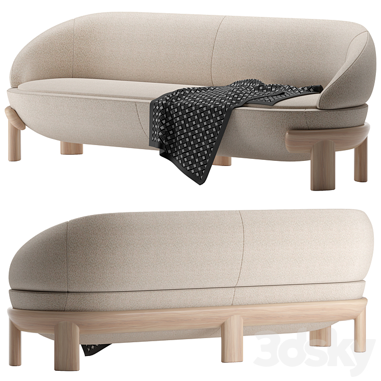 sofa Bagatelle Biais BY MAXIME BOUTILLIER 3DS Max - thumbnail 2