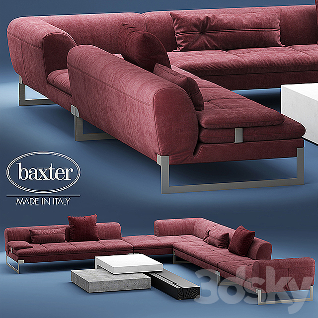 Sofa BAXTER VIKTOR Corner sectional leather sofa 3DSMax File - thumbnail 1