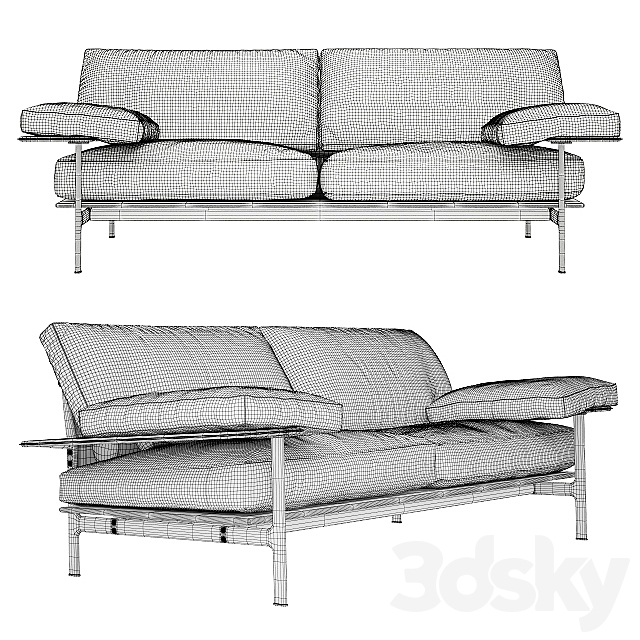 SOFA B&B ITALIA DIESIS 3DSMax File - thumbnail 3