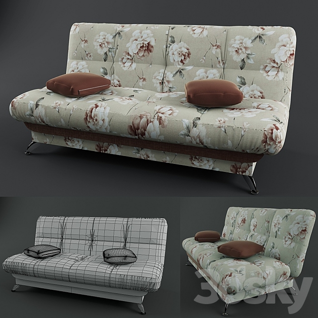 sofa-bed 3DSMax File - thumbnail 1